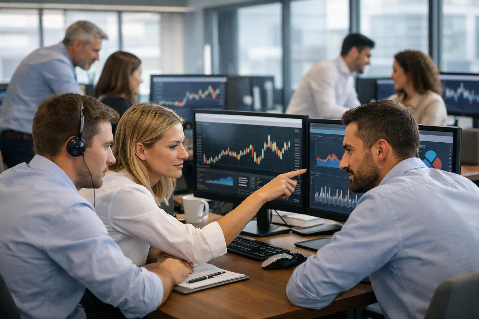 Team di analisti che lavora su modelli predittivi sportivi