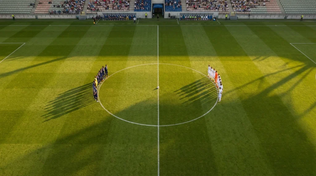 Campo da calcio visto dall